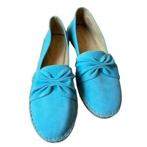 Talbots Blue Espadrilles with Knotted Detail